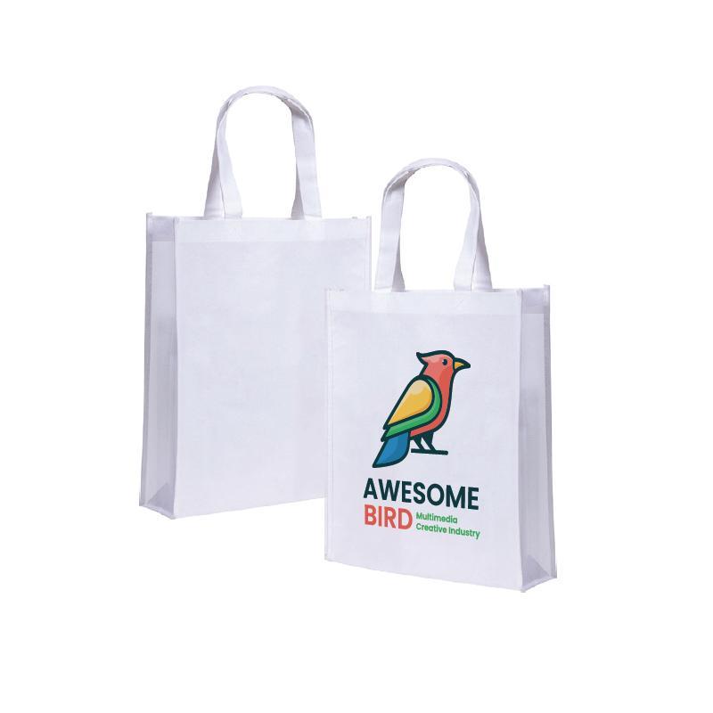 Eco Friendly White Non Woven Bags With Logo